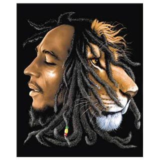 Bob Marley Lion Micro Raschel Fleece Blanket   Throw Blankets