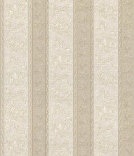 Brewster 430 7017 Textured Weaves Damask Stripe Wallpaper, 20.5 Inch by 396 Inch, Neutral    