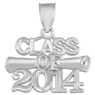 925 Sterling Silver Class of 2014 Graduation Charm Pendant Jewelry