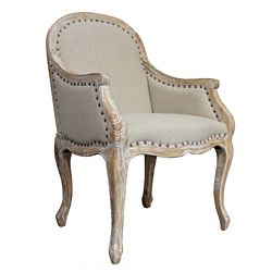 Solid Oak Carry Armchair Wheat