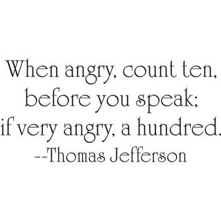 Thomas Jefferson Angry Vinyl Wall Art Quote