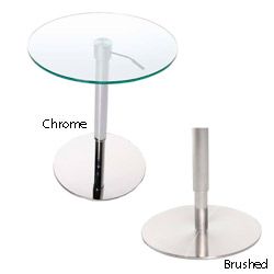 Krib Round Glass Adjustable Height Pub Table