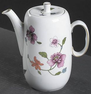 Royal Worcester Astley (Oven To Table) Coffee Pot & Lid, Fine China Dinnerware  