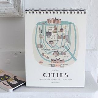 cities 2014 desk top calendar by lilac coast