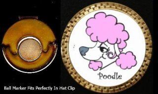 Ball Barkers Pink Poodle Golf Ball Marker & Magnetic Hat Clip  Sports & Outdoors