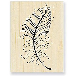 Stampendous Feather Points Wood Stamp