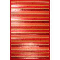 Red Bamboo Area Rug (5 X 7)
