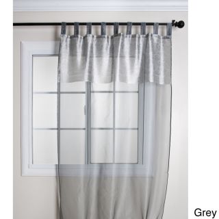 Saro Trading Company Silk Sheer Tab Top 84 inch Curtain Panel Grey Size 42 x 84