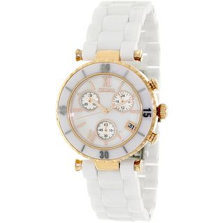 Precimax Women's White Water Resistant Ceramic 'Lily Elite' Watch Swiss Precimax Women's More Brands Watches