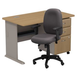 Bush Series A Desk with 3 Drawer File and Chair SMA001CHLOSU