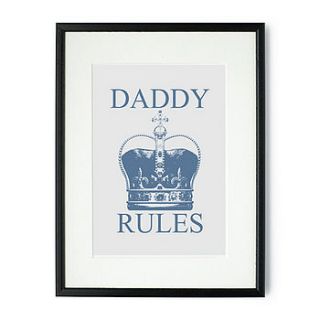 daddy rules mounted and signed print by rawxclusive