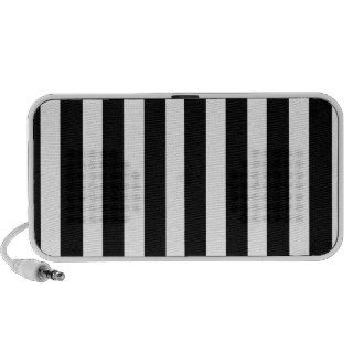 Black White Stripes Vertical Striped Pattern Retro Travelling Speaker