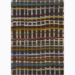 Multicolor Hand tufted Mandara Abstract Wool Rug (5 X 7)