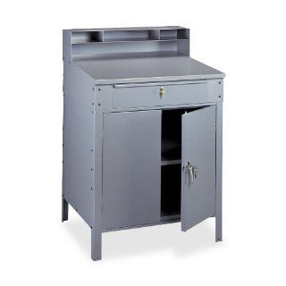 Tennsco Closed Style Desk, 34 1/2 Inch by 29 Inch by 53 Inch, 14 Gauge Steel, Gray   Home Office Desks