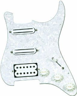 Mighty Mite MM403WP  Retrofit Strat HSS Pickguard Assembly with Mighty Mite Pickups Musical Instruments