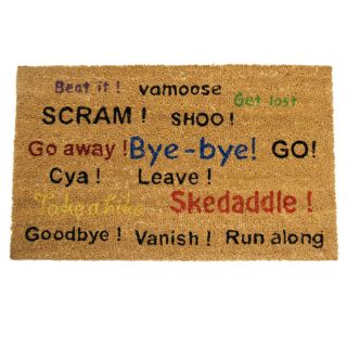 Rubber cal Go Away  Scram  Leave  Humorous Door Mat (18 X 30)