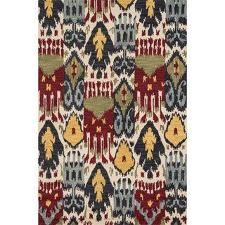 Hand tufted Montague Ivory/ Multi Wool Rug (5 X 76)