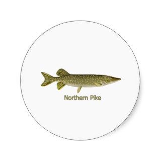 Northern Pike Art (titled) Sticker