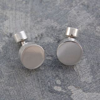 sterling silver tablet cufflinks by otis jaxon silver and gold jewellery