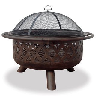 Bronze finished 32 inch Metal Firebowl