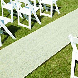 Hbh Ivory Fabric Aisle Runner