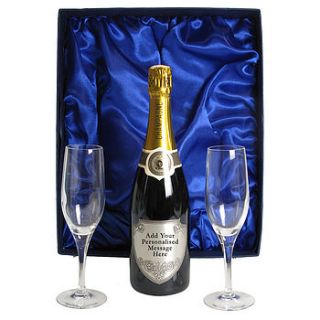 engraved brut champagne gift set by giftsonline4u
