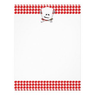 Picnic Table w/Chef Hat with BBQ Tools Letterhead Template