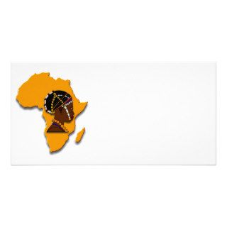 African Woman on the Continent Custom Photo Card