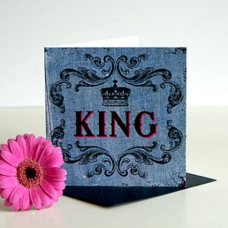 denim greeting card by the strawberry card company