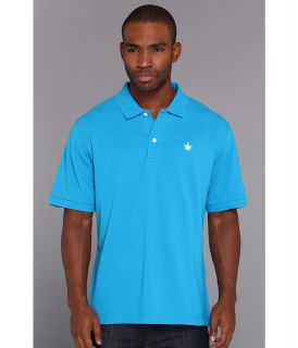 Boast Solid Pique Polo Mens Short Sleeve Pullover (Blue)