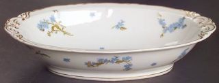 Haviland Montmery (Forget Me Nots) 10 Oval Vegetable Bowl, Fine China Dinnerwar