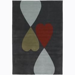 Abstract Multicolor Hand tufted Mandara New Zealand Wool Rug (5 X 76)