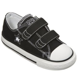 Toddlers Converse One Star 2 Strap Canvas Oxford Shoe   Black 11.0