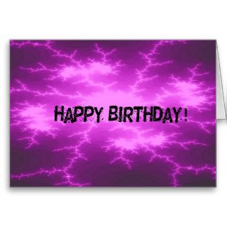 Purple Shock Abstract Birthday Greeting Cards