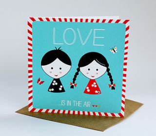 love is in the air card by allihopa