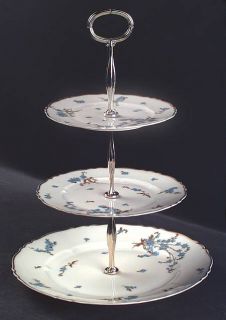 Haviland Montmery (Forget Me Nots) 3 Tiered Serving Tray (DP, SP, BB), Fine Chin