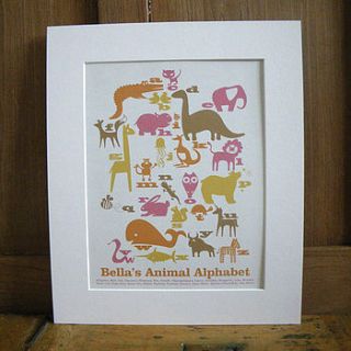 children's animal art print by letterfest