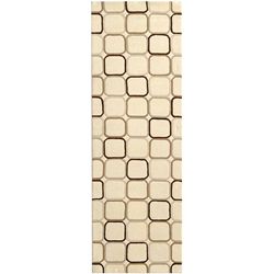 Handmade Soho Elipse Ivory New Zealand Wool Runner (26 X 12)