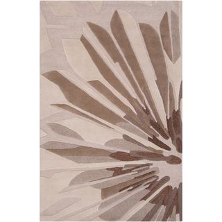Candice Olson Hand tufted Richwood Grey Contemporary Floral Wool Rug (2 X 3)