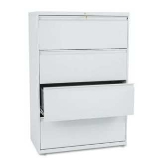 Hon 800 Series 36 inch Wide 4 drawer Light Grey Lateral File Cabinet