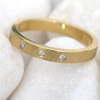 urban diamond ring in yellow/rose 18ct gold by lilia nash jewellery