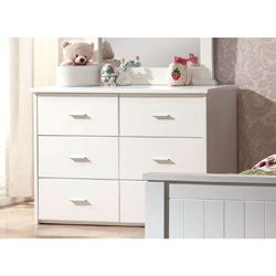 Acme White Bungalow 6 drawer Dresser White Size 6 drawer