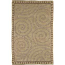 Hand knotted Tan Bodrog Wool Rug (5 X 8)