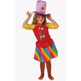Dress Up America Rainbow Girls Clown Costume