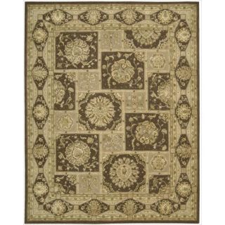 Nourison 3000 Hand tufted Traditional Brown Floral Rug (39 X 59)