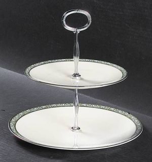 Lenox China Adrienne 2 Tiered Serving Tray (Dp, Sp), Fine China Dinnerware   Gre