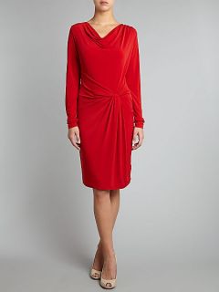 Michael Kors Cowl neck dress with tie knot Red