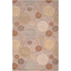 Hand tufted Grey Belle Towers New Zealand Wool Rug (9 X 13)