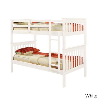 Donco Kids Mission Twin/ Twin Bunk Bed White Size Twin