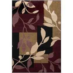 Meticulously Woven Black/red Majestic Floral Rug (710 X 103)